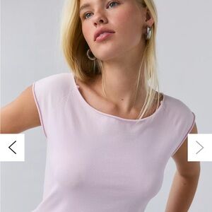 Urban Outfitters Pale Pink Boatneck Tank Top